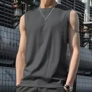 데일리 남성 민소매 티셔츠 라운드 남성 여름 티셔츠 캐주얼 나시