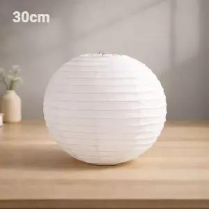 [더담고]30cm 흰색 한지 등갓 ( 무지 원형등 일식등 종이등 한옥 이자카야 인테리어 무드등 소품 장식 )