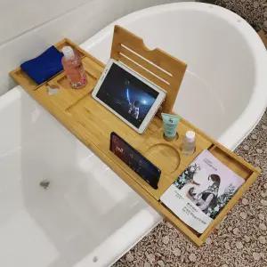 원목 욕조 테이블 태블릿 독서대 목욕 선반 트레이