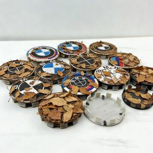 4개 68mm 휠 센터 허브 캡 일체형 로고 커버 (BMW 호환 호환 G20 G30 G11 G12 G32 F30 F40 X1 X2 X3 X4 X5