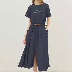 리안뉴욕 배색 벨트 블루종원피스 RTEWOP010 EIC