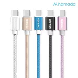 (5개) 하마다 메탈 C타입 고속 충전 케이블 5개 묶음 1.5m 2m