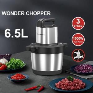 전기 고기 분쇄기 6.5L 주방 쵸퍼 3 기어 블렌더 1500W 스테인레스 스틸 야채 푸드 프로세서