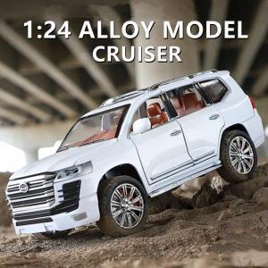 1/24 도요타 랜드 크루저 LC300 프라도 SUV 합금 자동차 모델 다이캐스트 장난감 오프로드 시뮬레이션 선물