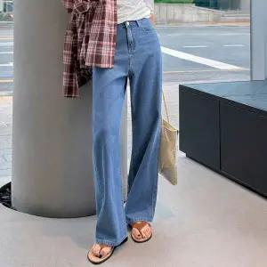 [메이블루]경량 데님 스트레이트팬츠