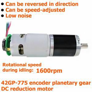 42GP-775 DC 감속 모터(엔코더 포함) 12V/24V 속도 조절 가능 고토크 모터