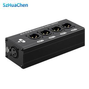 6.35MM 포트 XLR 밸런스드 오디오 스플리터 1 입력 4 출력 신호 박스