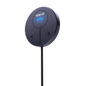 Kinivo BTC480 Aux 카 어댑터(3.5mm 포트 포함 블루투스 키트, 듀얼 폰 연결, 마그네틱 마운트, USB 충전기, BT 무선 수신기) 핸즈프리 통화, 스테레오 오디