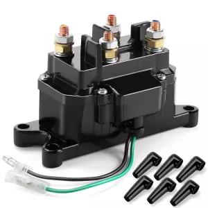 12V 250A 웰메이드 윈치 솔레노이드 릴레이 접촉기 엄지 트럭은 6개의 보호 캡이 있는 ATV UTV