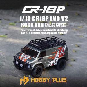 HOBBYPLUS 1/18 CR18P EVO V2 ROCK VAN 락 트럭 4채널 무선 조종 자동차 4륜 구동 등반 오프로드 차량