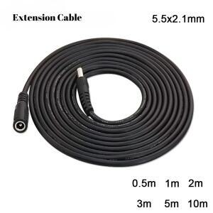 호환 1M 2M 5M 연장 케이블 5 5x2 1mm 암-수 플러그 12V 5V 24V 전원 어댑터 코드 홈 카메라 LED 스트립용