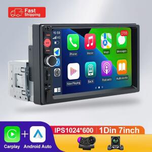 호환 2 Din 자동차 라디오 Androidauto 스테레오 Carplay 안드로이드 자동 자동차 오디오 7 