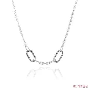 [브랜드 주얼리] 392303C00  미 더블 링크 체인 실버 목걸이
