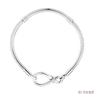 [브랜드 주얼리] 590792C00 모먼트 인피니티 노트 스네이크 체인 실버 팔찌