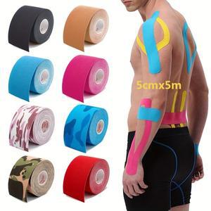 테이프 키네시오 탄력 붕대 무릎 패드 운동 요법 지원 잠금 스포츠 자체 접착 Venda Kinesiotape