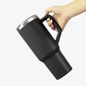 스텐 텀블러 1200ml 대용량 보온보냉 빨대 손잡이 보온병 빨대컵 물병 콜드컵 스트로우 컵 캠핑용 차량용