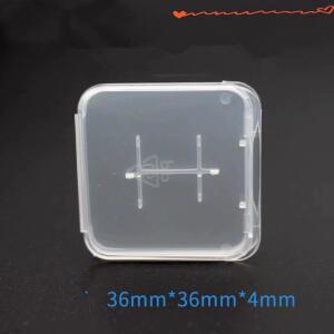 100pcs 투명 플라스틱 메모리 카드 케이스 마이크로 TF 보관 상자 홀더