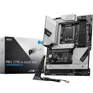 MSI PRO Z790A MAX WiFi 시리즈 마더보드 12세대13세대14세대 인텔 프로세서 LGA 1700 DDR5 PCIe 5.0 M.2 SATA 6G 2.5Gbps LAN USB 3.2 Gen2 7 블루투스 5.4 ATX 지원