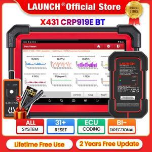 런치 X431 CRP919E BT DBScar VII 자동차 진단 도구 CAN  DOIP FCA  시스템 31 리셋 ECU 코딩 양방향 스캔
