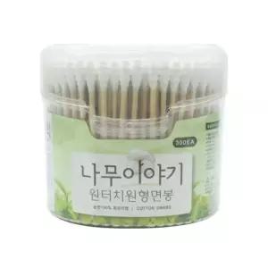 [셀러에이드]bns 위생적인 나무스틱 원형 면봉 300개