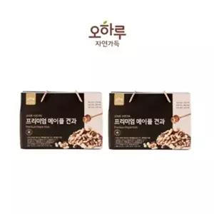 [오하루 자연가득][오하루] 프리미엄 메이플 견과 24포 X 2박스 소비기한 : 2026.10.16