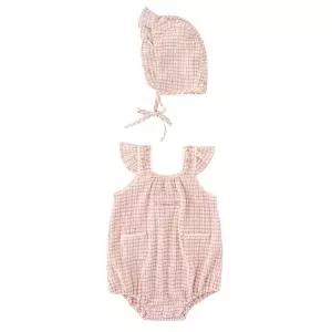 [롯데백화점]밍크뮤 (PK)링클체크플라워바디수트SET 34313-604-03