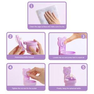 흡착 컵 디자인의 햄스터 물병 작은 설치류 거빌 정가리안 마우스 애완동물용 물통 물이 새지 않는 디스펜