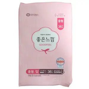 좋은느낌 생리대 오리지널 울트라슬림 날개형 중형 36매