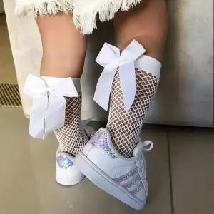2023 새로운 활 Fishnet 발목 높은 양말 레이스 물고기 그물 빈티지 다시 짧은 소녀 여름 착용 메쉬