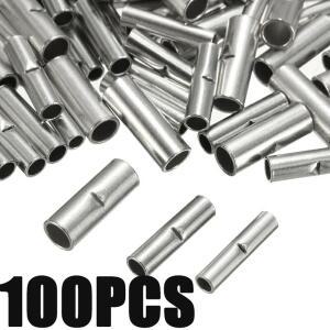 100PCS 알루미늄 소재 비절연 0 페룰 5MM2 부트레이스 압착 터미널 6 코드 커넥터 엔드 전기 케이블 0MM2