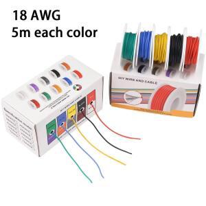 18AWG 와이어 플렉스 실리콘 16 주석 전기 게이지 2 5색 3MM 와이어 18 연선 연결 구리 OD 도금 4FT/5M 와이어 키트