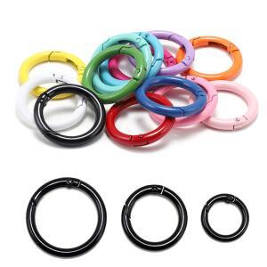 5 개/몫 금속 게이트 개방형 가방 클립 O 라운드 CARABINER 만들기위한 DIY 스프링 버클 커넥터 체인 쥬얼리 CLASPS
