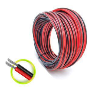 2핀 빨간색 및 검은색 케이블 연장 20AWG 전선 주석 22AWG 도금 산 구리 PVC 18AWG