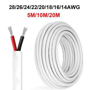 2 코어 LED 연장 원형 전자 18 12V AWG 22 자동차 14 자동차 24 케이블 조명용 UL2464 전원 20 26 와이어 16 케이블 28