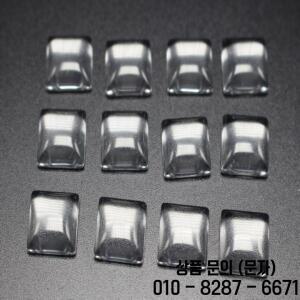 투명한 사각형 돔 플랫백 유리 카보숑 10X10mm 20X20mm