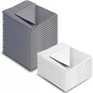 AA와이프 안경 청소용 천 렌즈 휴대폰 스크린 카메라 실버웨어 기타 섬세한 표면(6 x7 흰색 10개 짙은 회색