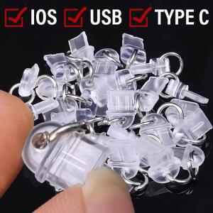 충전단자보호캡 IOS USB 충전 삼성용 포트용 투명 보호 먼지 마개 콘센트 방지