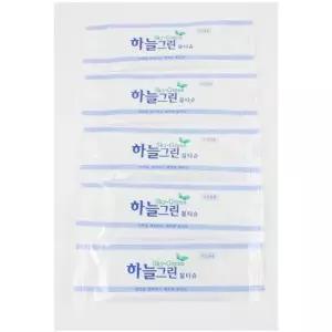 오너클랜 하늘그린 물티슈 업소용일회용 물수건 큐티 45g 400매 하늘그린 포장 일회용 식당 물수건