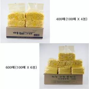 오너클랜 하늘그린 덕용물티슈 노랑 업소용 일회용 물수건 60g 하늘그린 포장 일회용 식당 물수건