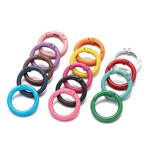 5PCS 20 25 28 33MM 금속 라운드 커넥터 버클 CLASPS 가방 스프링 DIY 체인 만들기위한 클립 CARABINER 쥬얼리