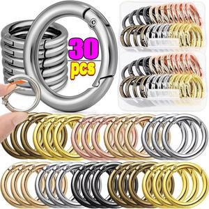 30 10PCS DIY 쥬얼리에 스프링 클립 금속 체인 체인 커넥터 라운드 CARABINER 개방형 CLASPS 가방 버클