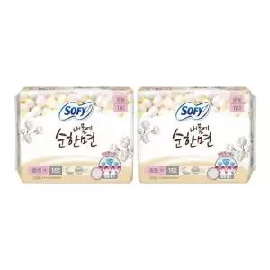 쏘피 바디피트 내몸에 순한면 생리대 중형 16P 2개입