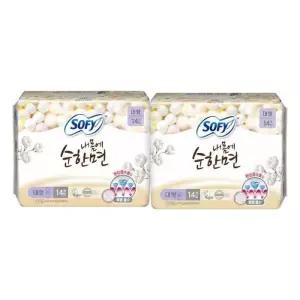 쏘피 바디피트 내몸에 순한면 생리대 대형 14P 2개입