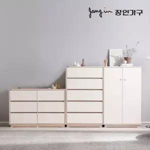 장인가구 크라운 빅 서랍장 옷장 세트D