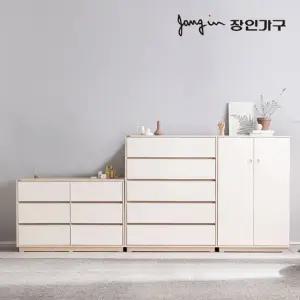 장인가구 크라운 빅 서랍장 옷장 세트E