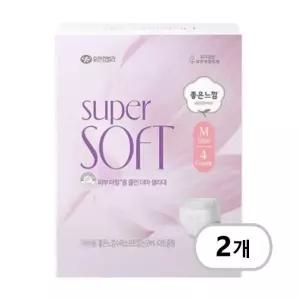 좋은느낌 수퍼소프트 생리대 입는오버나이트 중형 4P 2개