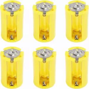 6pcs AA 3개에서 1D 배터리 어댑터 홀더 1.5V 출력 케이스 상자 D 변환기 노란색