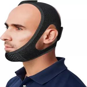 수면 및 CPAP 사용자를 위한 피도티 턱 스트랩 편안한 지지대 중 입으로 숨을 쉬는 남녀를 코 호흡 위치