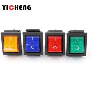 4Pcs 12V 220V 스위치 KCD4 보트 모양의 로커 전원 버튼 on-0ff 라이트 텀블러 포함