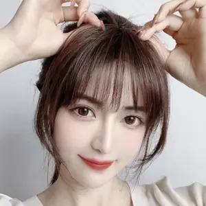 데일리셀렉션 다크 브라운 앞머리 가발 정수리가발